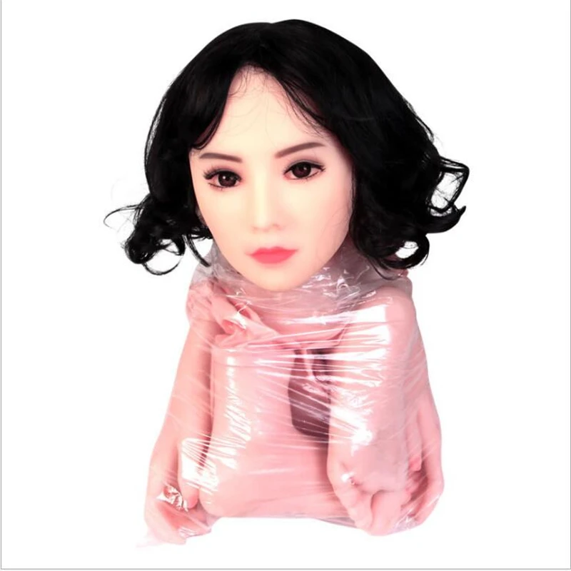 Newest! Head Can Be Replaced Inflatable Sex Doll Solid Silicone Head and Chest Man Masturbator Adult Products Sex Shop