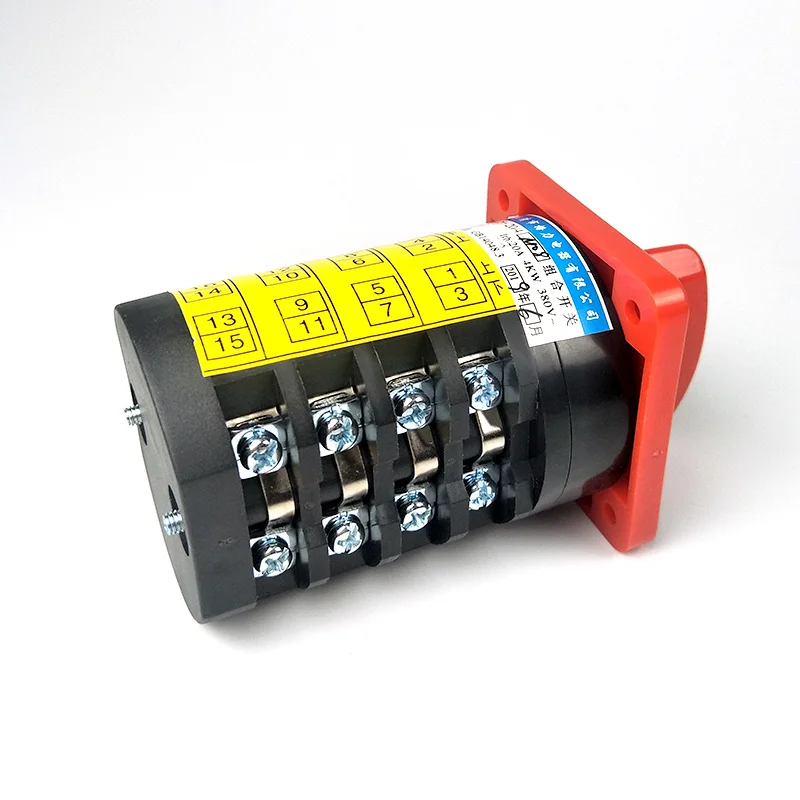 HZ5D-20/4.M08 Latching 380V 20A 4KW 16 Terminals 3(1-0-2) Position 4 knots Motor Control Cam Combination Changeover Switch