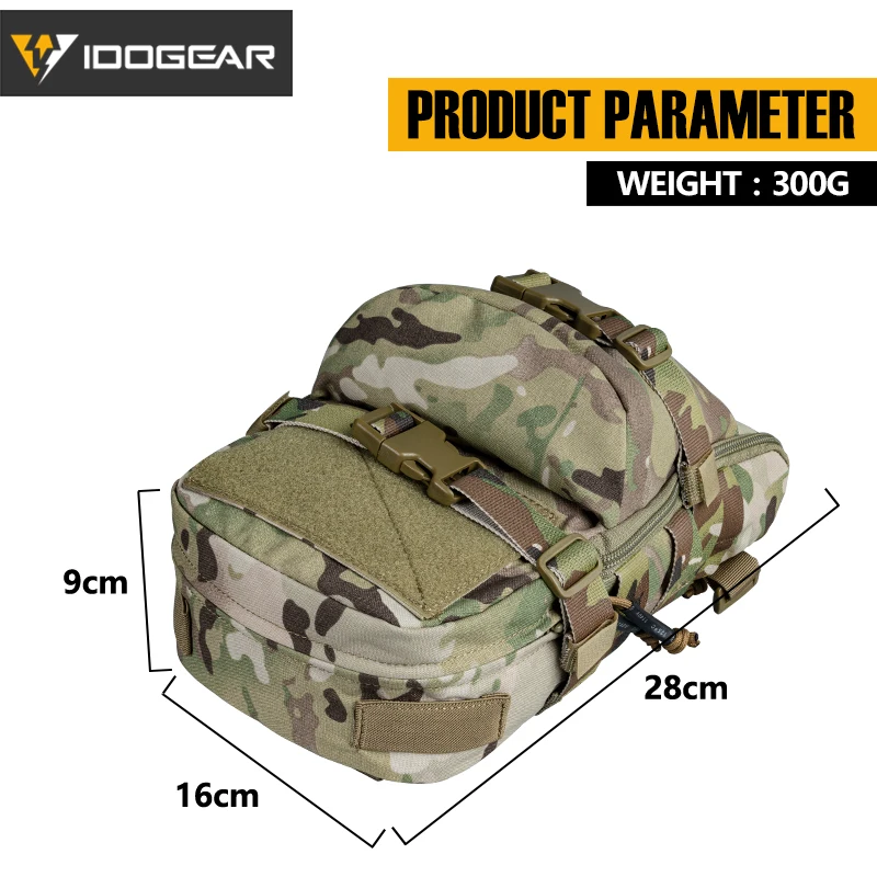 IDOGEAR Tactical Hydration Pack Molle Pouch Mini Outdoor Sport Water Bags 3530