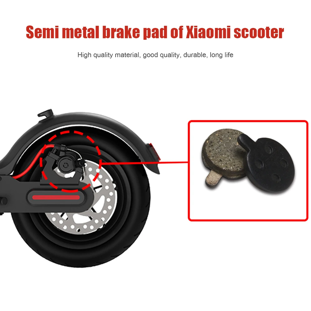 Scooter elétrico Pastilhas de freio a disco para Xiaomi Scooter, M365, 1S, Pro, Pro2, roda traseira, placas de fricção, pinça Acessórios