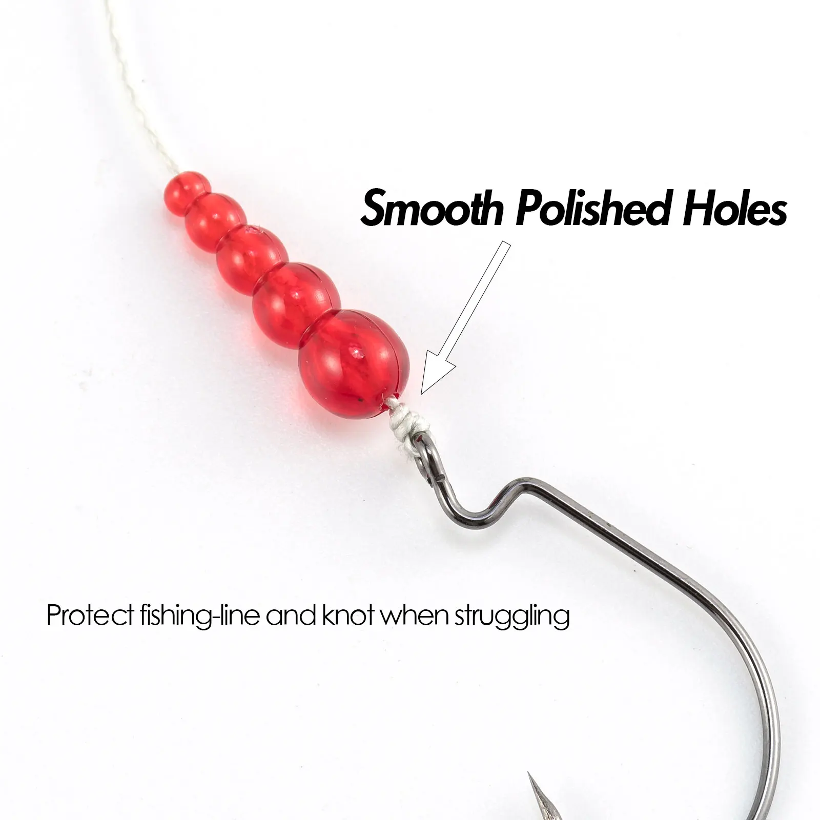 50pcs Stacked Fishing Beads Plastic Fishing Lure Making Supplies for Inline  Spinner Spinnerbait Walleye Rig Trout Bass Crappies - AliExpress 18
