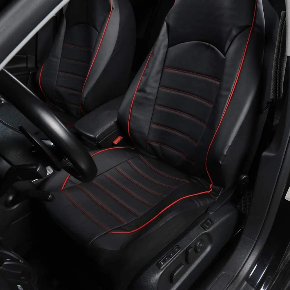 AUTOYOUTH PU Leder Vordere Auto Sitzbezüge Hohe Eimer Auto Sitz Abdeckung Blau Auto Innen Für 308CC Für FOCUS III Für GOLF VII – Detail 2