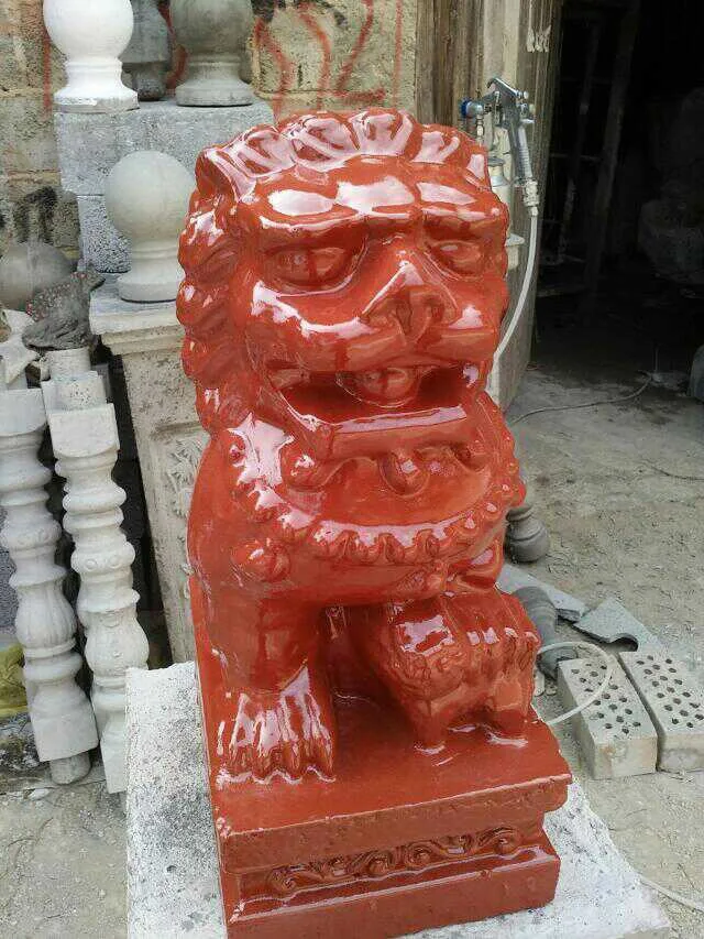 Outdoor Garden Sculpture Concrete Fu Dog Lion Molds Statues Animal Mold For Sale