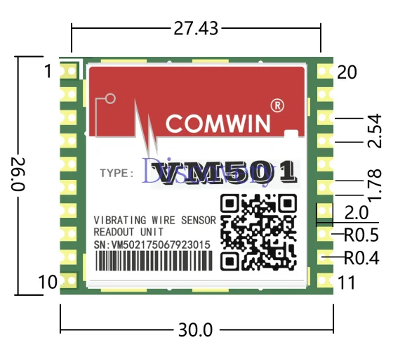 تهتز الأسلاك اكتساب و تهتز الأسلاك القراءة وحدة VM501 جزءا لا يتجزأ من المكونات في ثنائي الغرض قياس الاستشعار العالمي