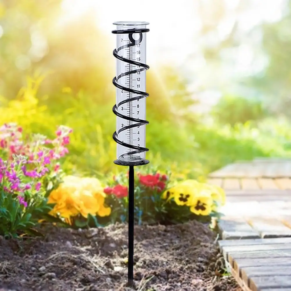 17cm Transparent Rain Gauge Tube Outdoor Yard Garden Water Measurement Tool Up To 17cm Garden Accurate Rain Colllection