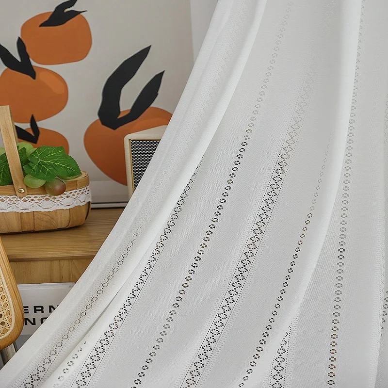 

Japanese hollowed out curtain yarn living room bedroom hollowed out plum blossom curtain is translucent and opaque custom yarn