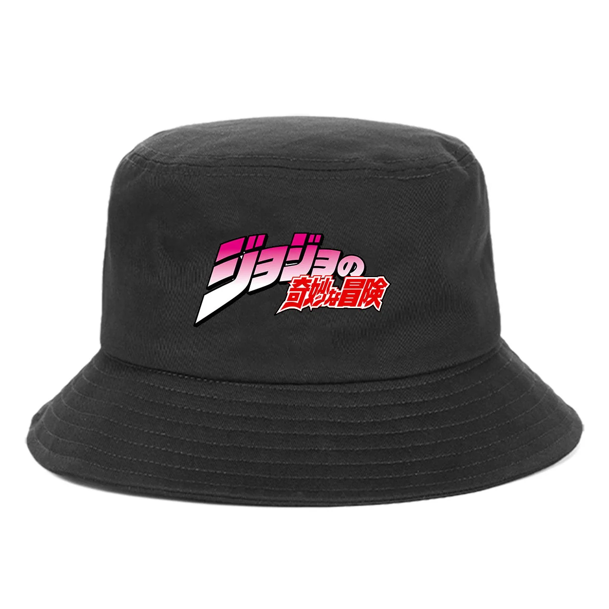 Anime JoJo's Bizarre Adventure Bucket Hat Outdoor Summer Hip Hop Beach Sun Caps Streetwear Chapeau Caps Fisherman Caps