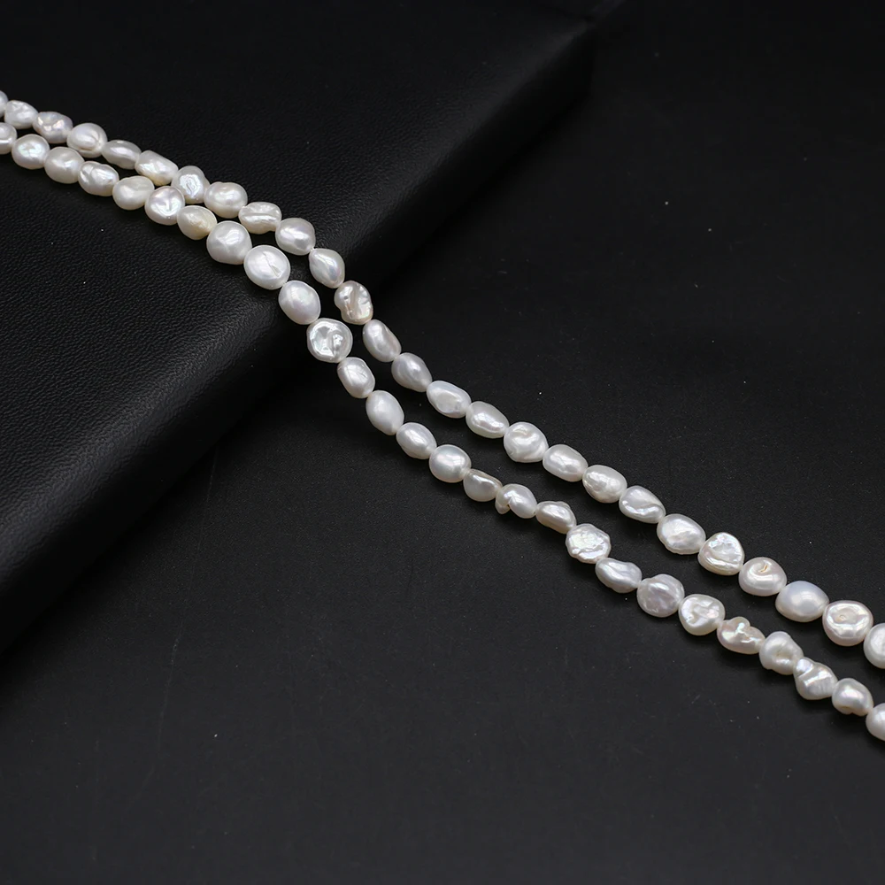 Natural Freshwater Pearl Beads White Irregular Shape Straight Hole Loose Pearls For DIY Charm Bracelet Necklace Jewelry Making