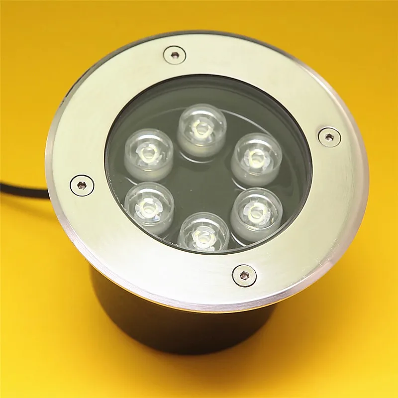 

6PCS/Lot 6W LED Underground Light IP68 Buried Recessed Flood Outdoor Lamp DC12V OR AC85-265V