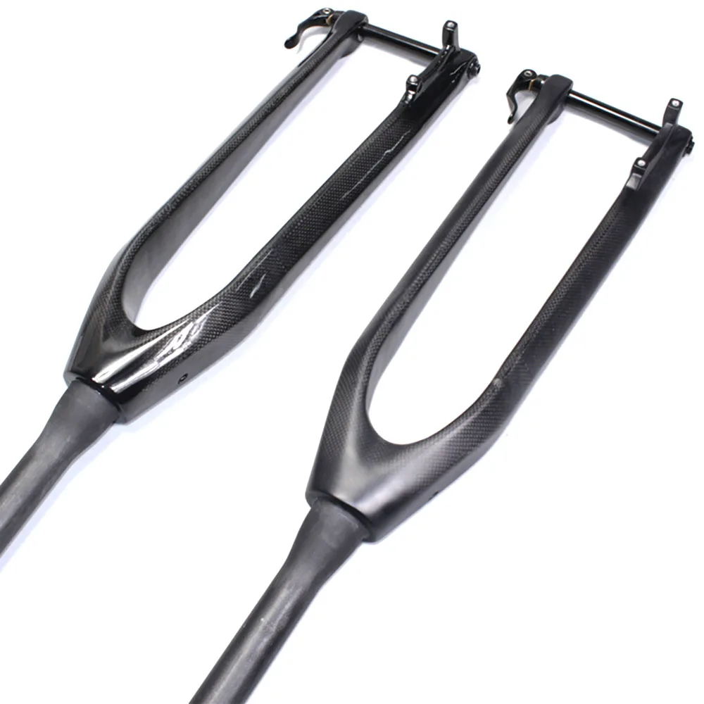 

Full 3K Carbon Fiber MTB Bike Fork Conical Tube 28.60mm Thru Axle15mm Bicycle Disc Brake Mountain 26 27.5 29er Cycling Parts