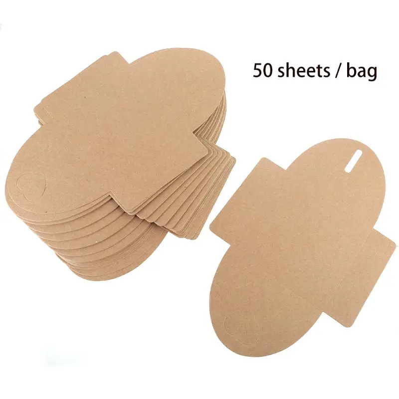 

50pcs 13x13cm Heart Kraft Paper Case Bag,Sleeves Discs DVD Packaging Bag Box Kraft for cd Case Cover Envelope for Part