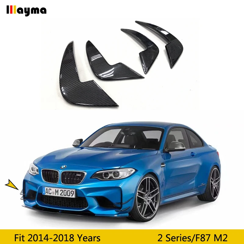 

AC style Carbon fiber Front Lip Splitter Fender Air Intake Vent for BMW 2 series F87 M2 2014-2016 2018 air knife (only fit M2)