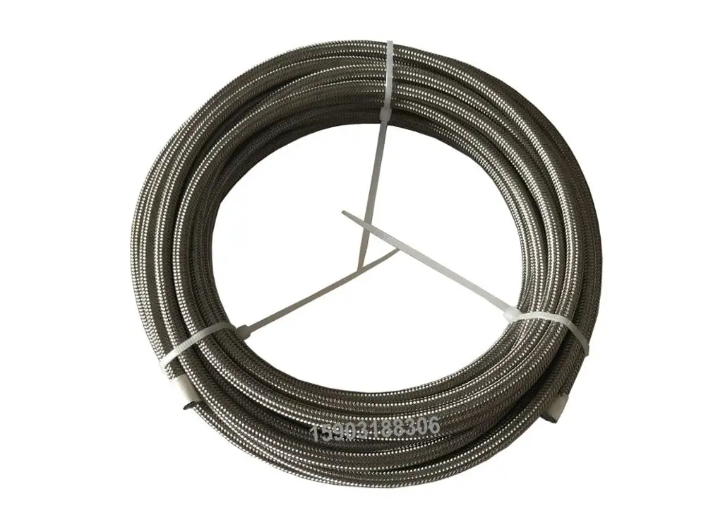 AN3 3AN Double Stainless Steel Braided PTFE Lined Brake Hose Line Car Motorcycle Hydraulic Brake Fuel Line Hose 10M