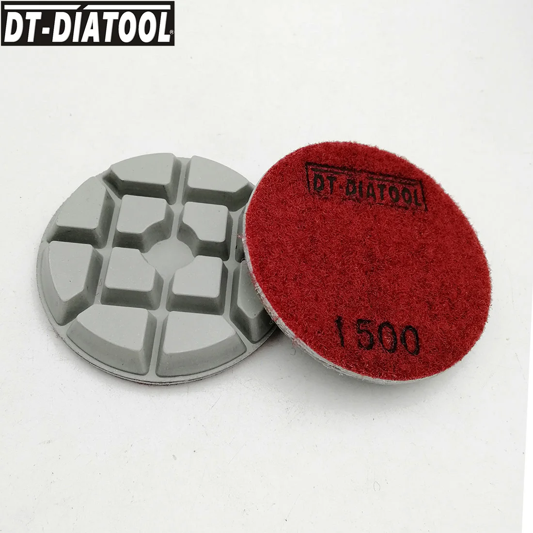 DT-DIATOOL 3 pz/set Dia 80 millimetri/3 "Grit #1500 Diamante Tamponi Per lucidatura di Calcestruzzo Addensato In Resina di Bond Levigatura disco Per La Riparazione del Pavimento