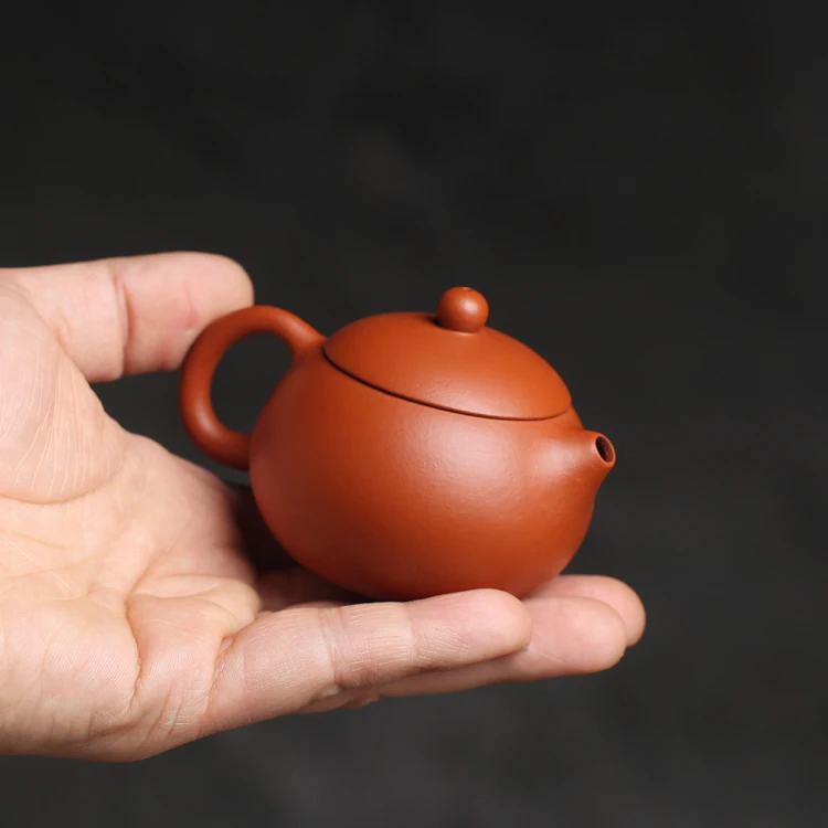 

|Yixing zhouxiaomin Zisha raw ore Zhuni xiaoxishi teapot Gongfu introduction trumpet handlebar ball hole sketch