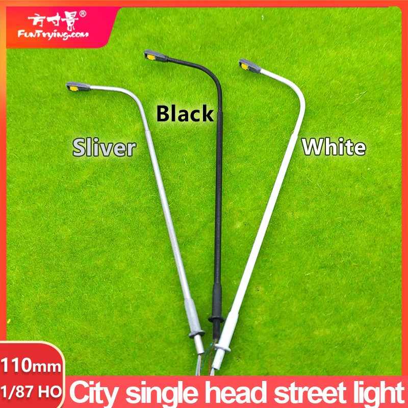 2PCS HO Scale Model Lamp Street Lights Railroad Train Post Street Lights LED 3V  Boulevard/Highway/Parking Area City Layout