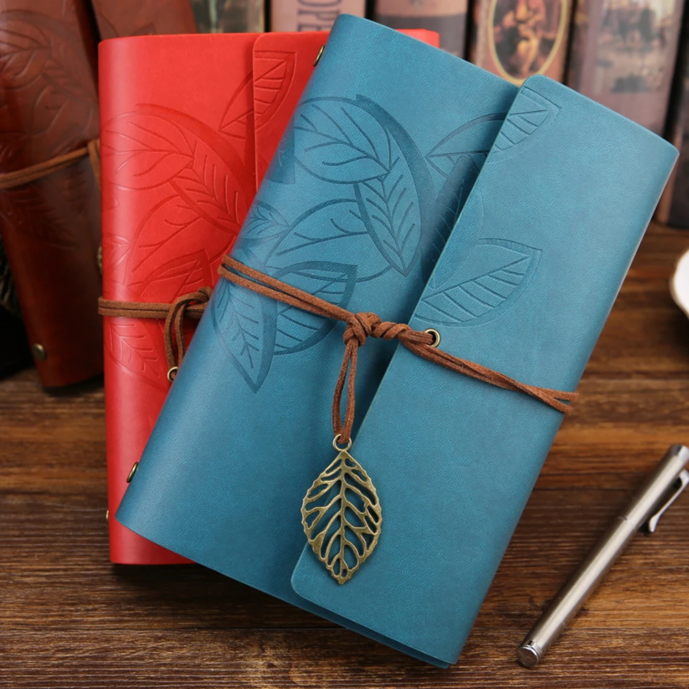 1Pc 80 Vintage Xanh Đậm PU Tờ Thiết Thực Vintage Rời Lá Nhật Ký Tinh Tế Tạp Chí Trống Xách Tay Trường Văn Phòng Phẩm Quà Tặng