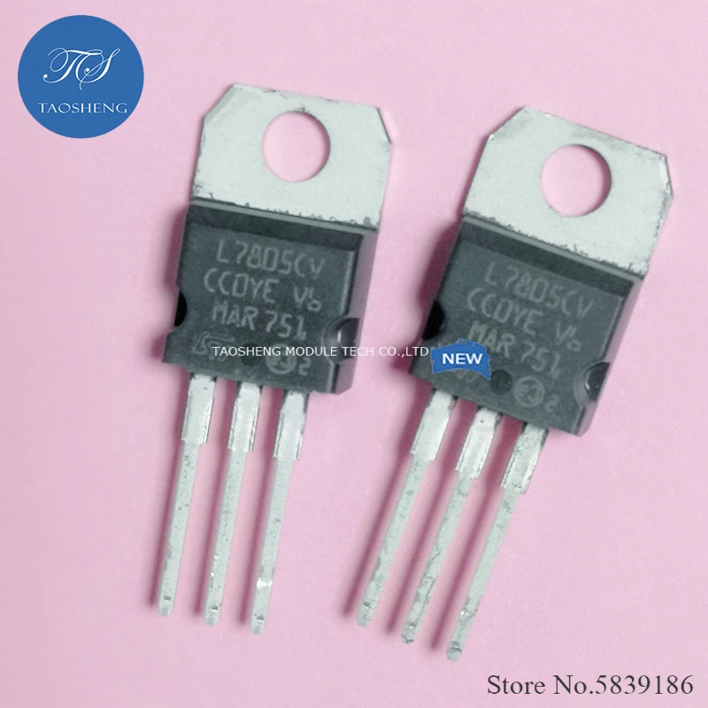 1 pièces L7805CV L7805 7805 Direct InsertionTO-220 Threterminal Tension Sotchi Triode 5V 100% Nouveau Original