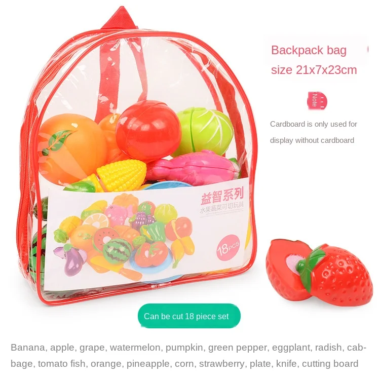 Kitchen Fun Cutting Fruits and Vegetables Food Play Cooking Ingredients Girls Family Game Puzzle Toy Set for Children's Gift