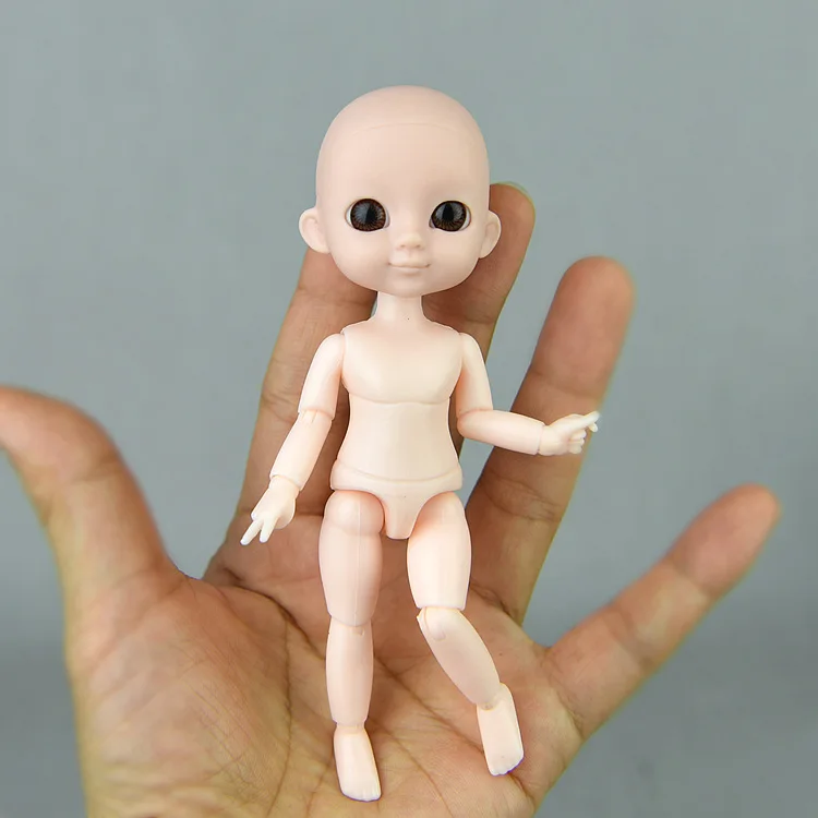 Cute New BJD Doll Mini 12cm Ob11 Multi Joint Body White Skin DIY Without Makeup Doll