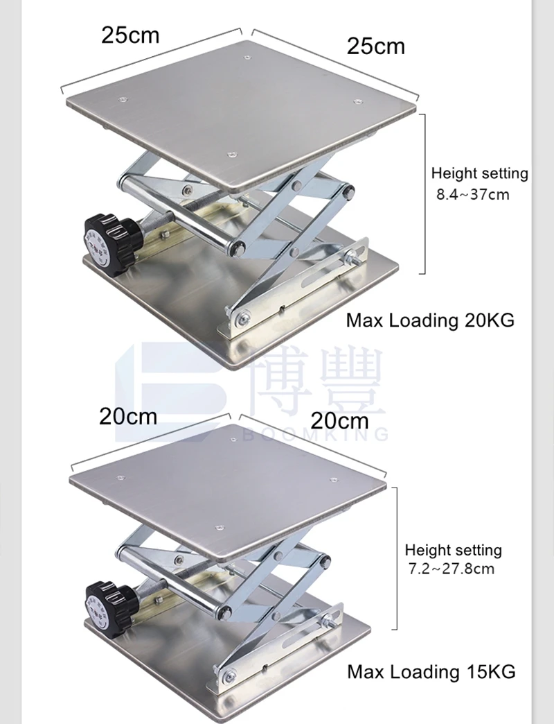 25*25/30*30 CM Stainless steel table,Lab-Lift Lifting Platforms Jack Scissor Stand Rack laboratory instrument