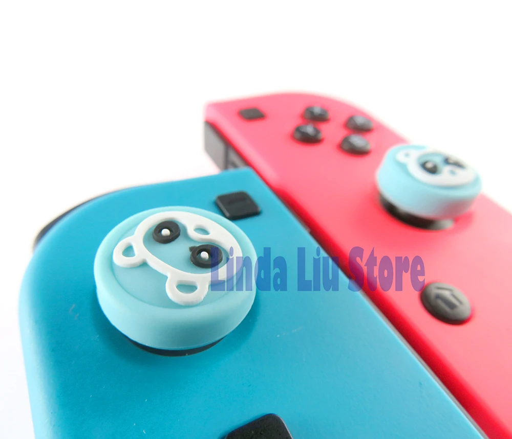 

100 шт., игровые аналоговые колпачки, защитные резиновые колпачки для контроллера джойстика Nintendo Switch Lite, колпачки с цветочным медведем