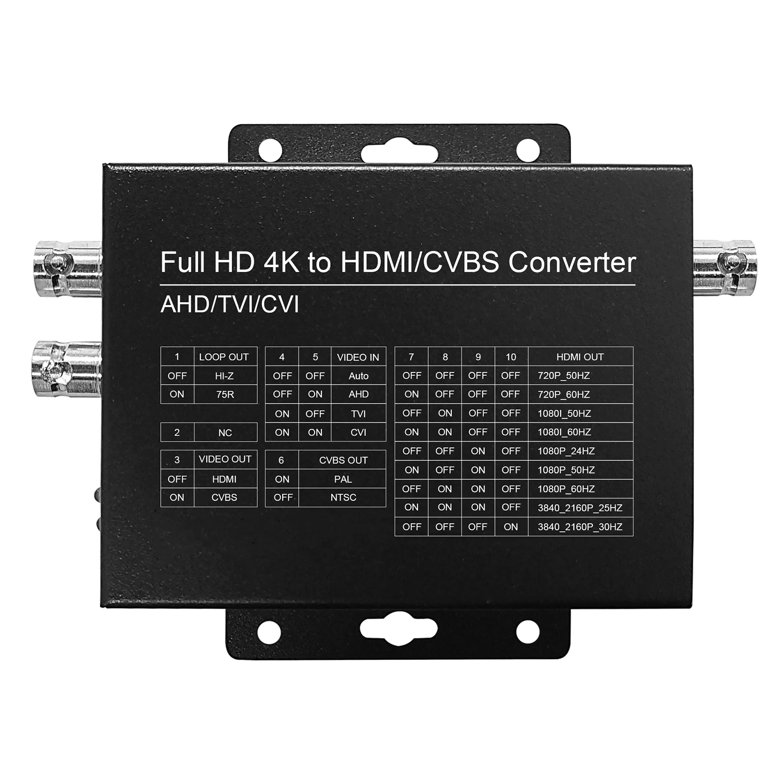 HDC-4K 4K to HDMI CVBS convertor 8MP AHD TVI CVI to  4K HDMI output CVBS output , CVBS out,  Loop put, CVBS to HDMI