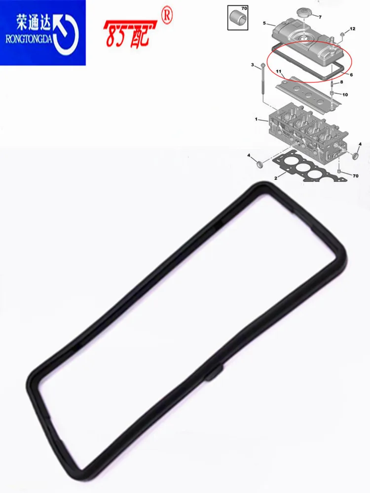 Valve cover gasket 024954 023150P For Peugeot 206 / 207 / 306 / 106 / 1007 / 205 / 309 / 405 For Citroen C2 / AX/ ZX