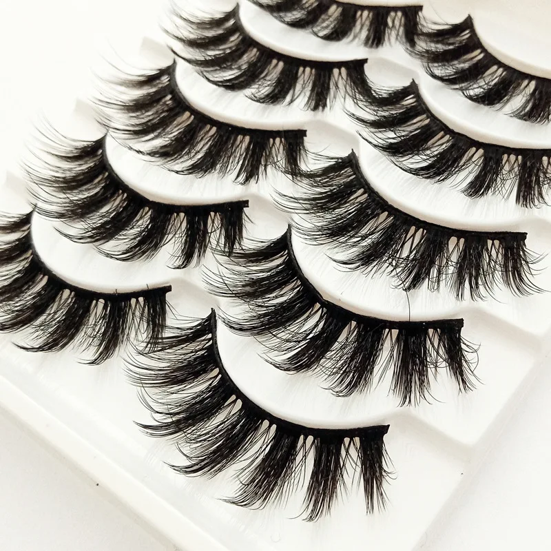 5 pairs of eyelashes 5D mink  eyelashes thick false eyelashes eyelashes natural long false eyelashes eye makeup tools