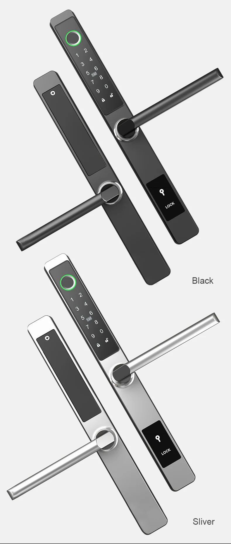 Neuankömmling, europäischer Standard, superschlank, für Zuhause, Wohnung, Büro, intelligentes Fingerabdruck-Digital-Türschloss mit 3585 4585 6085 Moritse – Detail 9