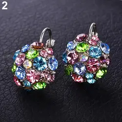 HOT SALES！！！New ArrivalWomen's Colorful Cubic Zirconia Ball Eardrop Leverback Earrings Party Jewelry Wholesale Dropshipping