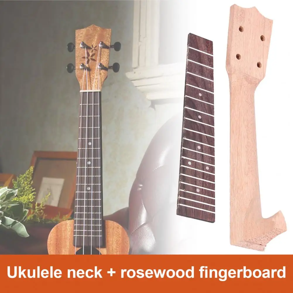 Non-Deformed Wood Wood Resonant DIY Sturdy Ukulele Fretboard for Replacement