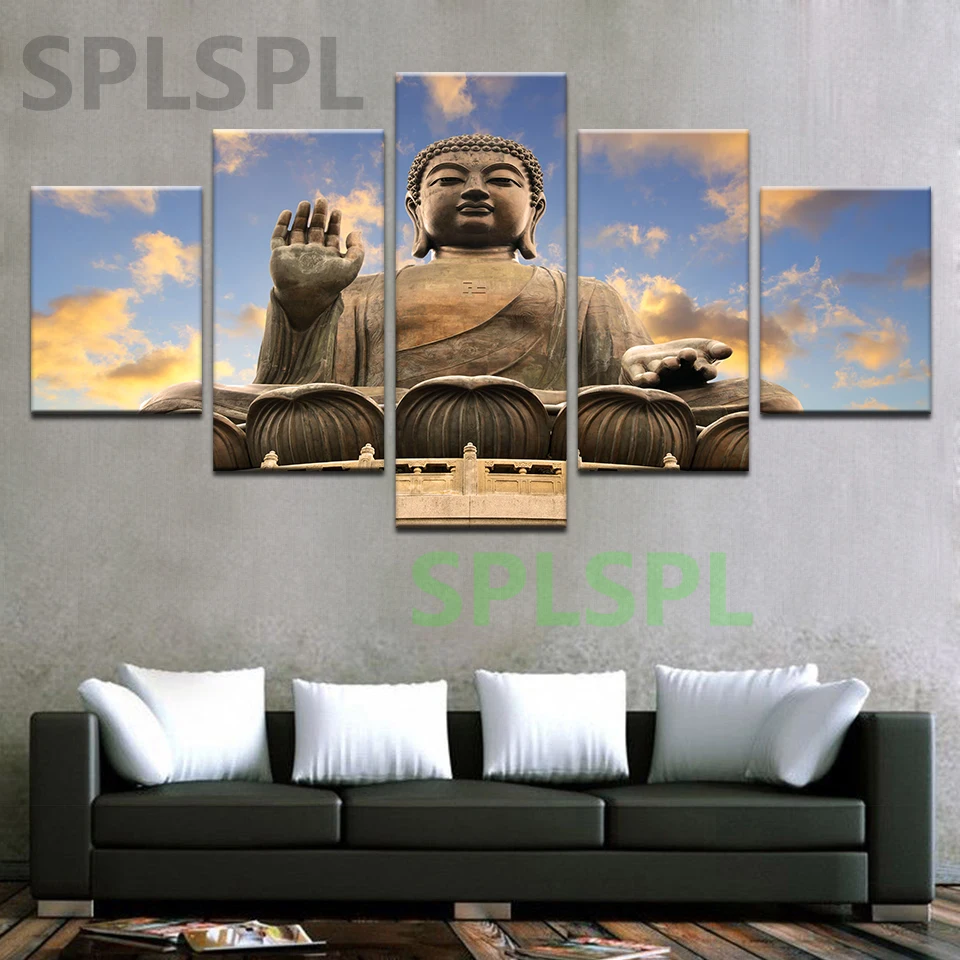 5Piece Canvas Art Printing Buddha series Painting  Canvas Print On Canvas Printing Wall Pictures Home Decoration SPLSPL