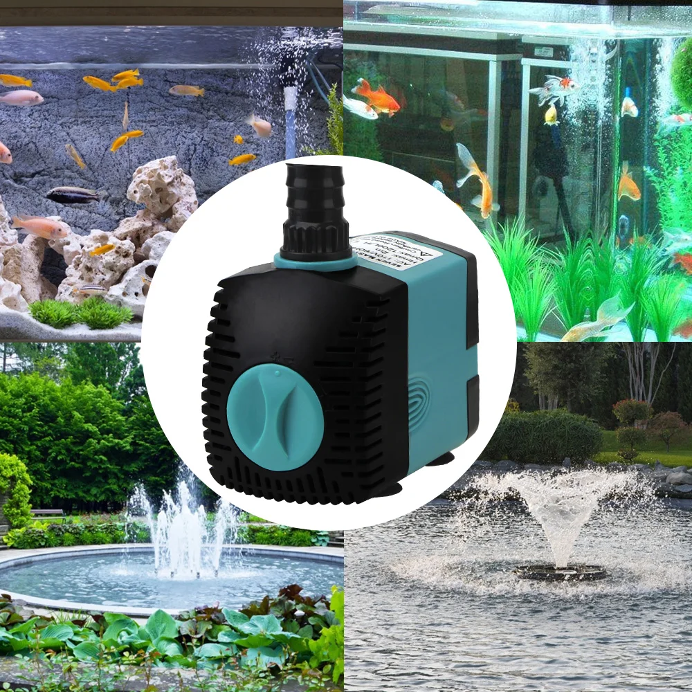 

3/10/25W Ultra-Quiet Filter Fish Pond Fish Tank Fountain Submersible Water Pump Energy-saving EU/US Plug Aquarium Pump