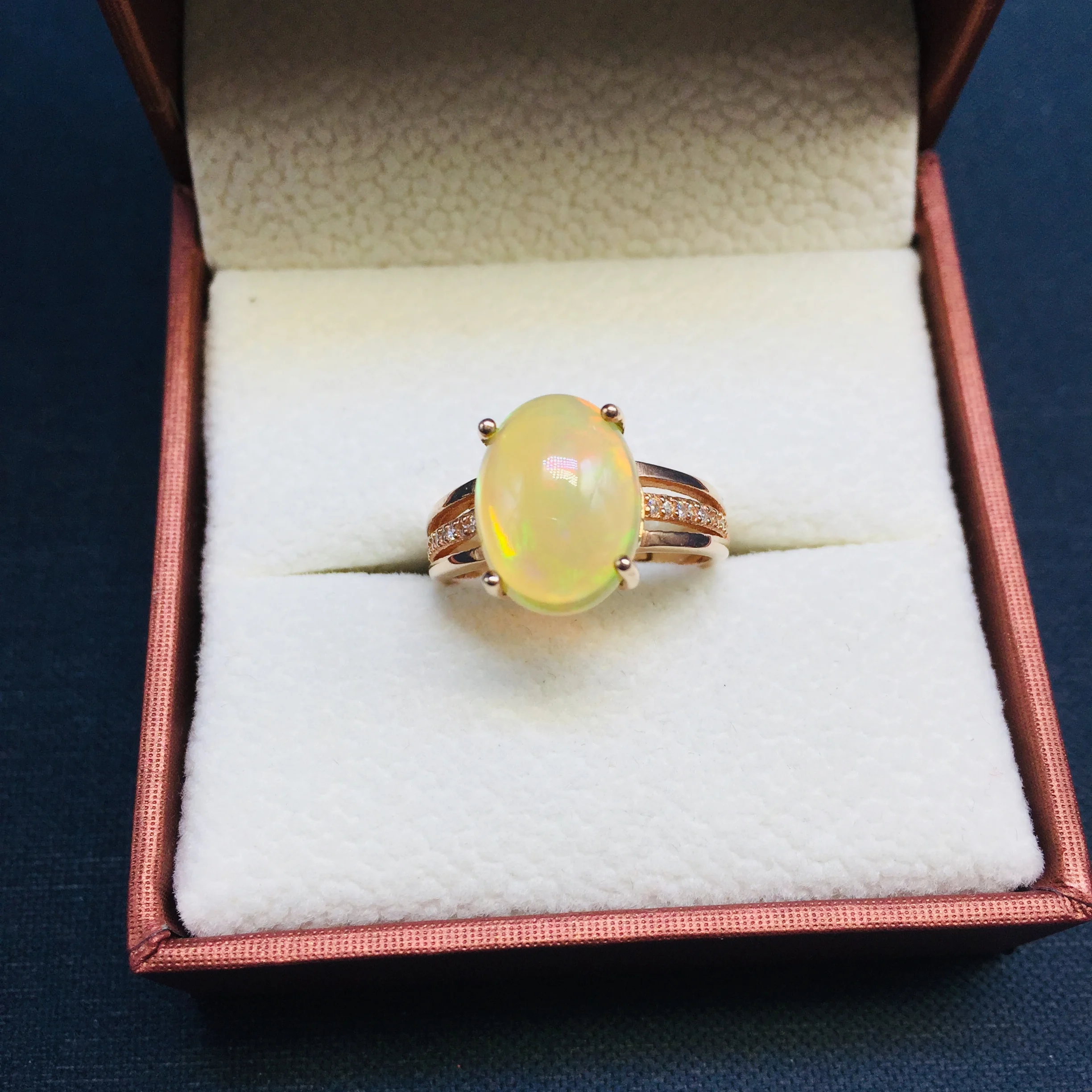 

LANZYO 925 sterling silver Natural Opal Colourful Rings Women Fine jewelry classic party new j101201ago