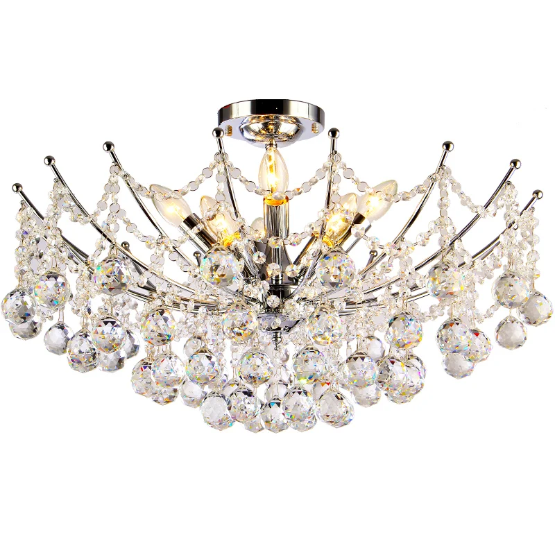 

Modern Crystal Chandelier light For Living Room Home Decor Kitchen Island Luxury Hang Lamp Crystal Lustre Light