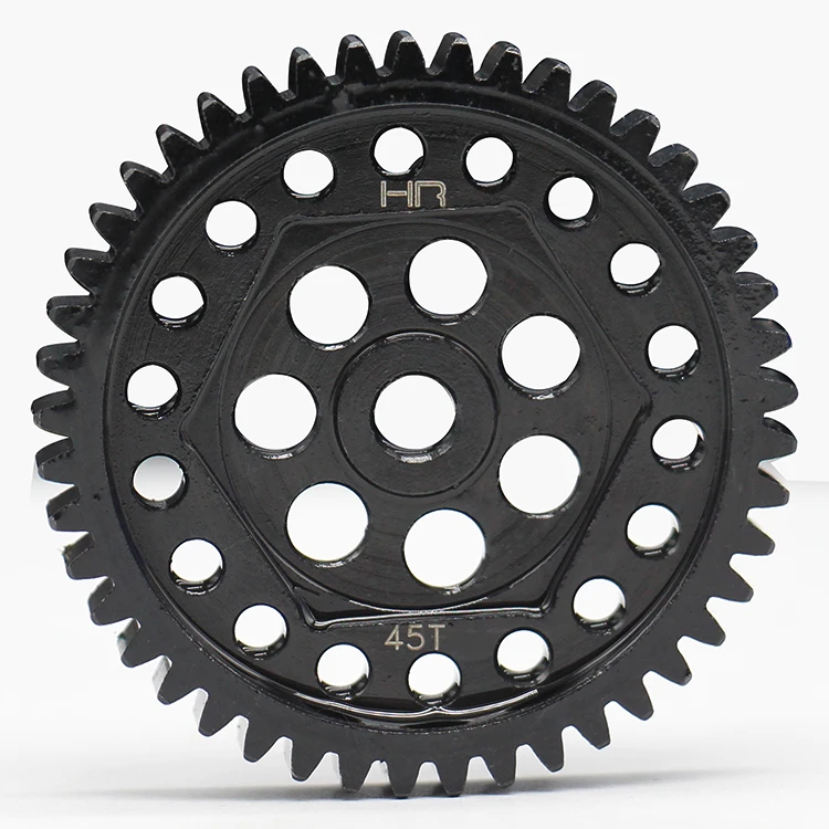 CNC machined and lightened hardened steel construction 45 tooth 0.8 Mod (32 pitch) spur transmission gear for TRAXXAS TRX4