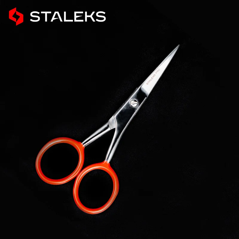 

1pc STALEKS Professional SE-30-1 Eyebrow Scissors Red Handle Double Eyelid Sticker Stainless Steel Beauty Scissors Makeup Tool