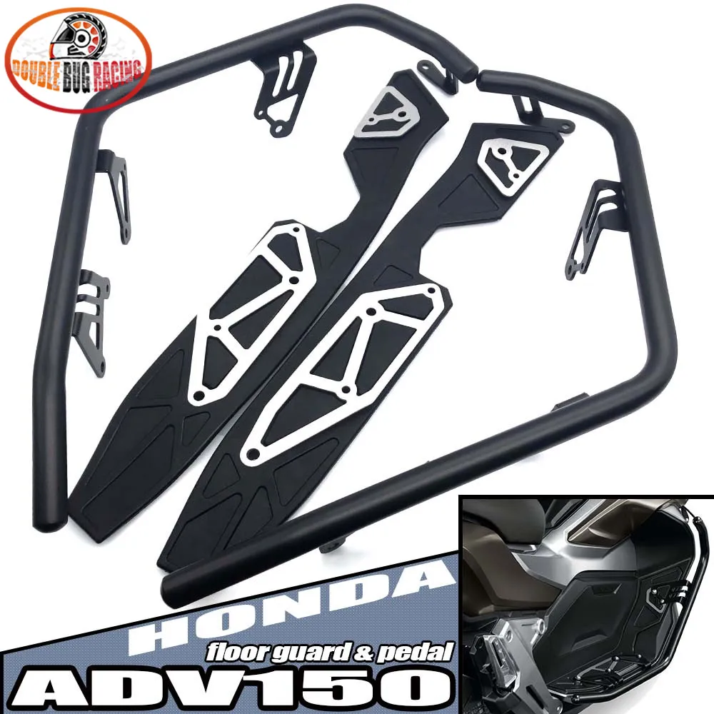 

For ADV150 ADV-150 '19-'21 Motorcycle Bumper Kit Floor Guard Cover Engine Frame Protetive Guard Crash Bar Pedal Footrest Footpad