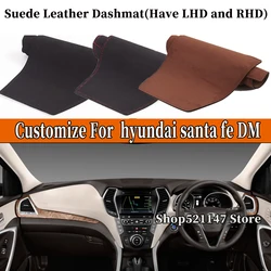 Accessories Suede Leather Dashmat Dashboard Cover Pad Dash Mat Carpet Hyundai Santa Fe DM IX45 2013 2014 2015 2016 2017 2018