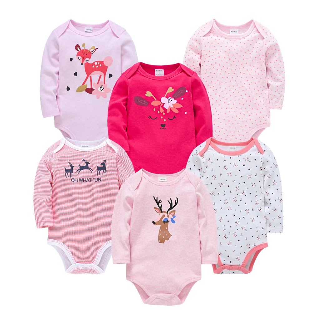 Kavkas Moda Neonati maschi Vestiti Set 3 6 pz/set Cotone Morbido Manica Lunga Autunno Ragazzo Ragazze Tuta Neonato Bambino Corpo bebe