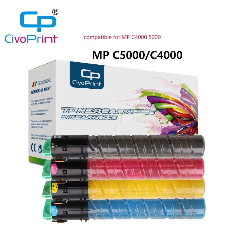 civoprint Compatible MP C5000 C4000 mpc5000 mpc4000 copier Toner Cartridge For Ricoh MP C5000 4000 printer