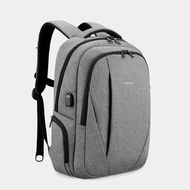 Mochila antirrobo con cargador rápido USB para hombre y mujer, morral para ordenador portátil de 15,6 pulgadas, mochilas escolares para