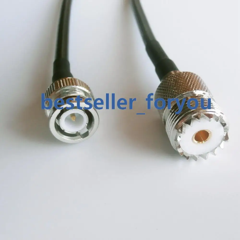 

200cm RG58 Cable SO239 UHF Female To BNC Q9 Male Plug Crimp Coax Pigtail 6Feet