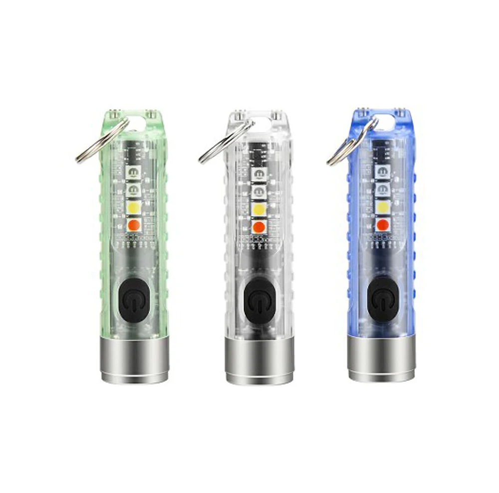 Mini Powerful Flashlight Strong Magnetic Work Light IP66 USB Rechargeable Torch Waterproof camping light with UV Torch