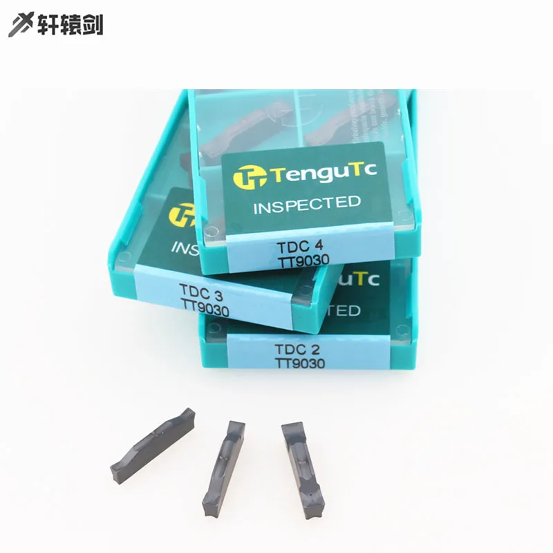 10 pçs tdc2 tdc3 tdc4 tt9030 grooving carboneto inserções cnc ferramentas de torneamento torno cortador