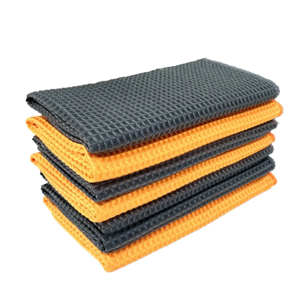 

10/5/3Pcs Car Cleaning Towel Microfiber Girds Rags Drying Cloth For Car Window Glass Cleaning Auto Care Cloths Car Wash Towels