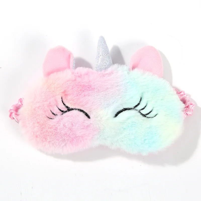 Cartoon Eenhoorn Partij Anime Slaapmasker Kindercadeau Leuke Blinddoeken Reizen Slaap Oogband Schaduw Rust Ooglapje