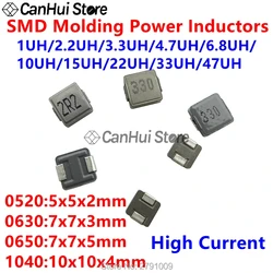 10pc SMD Molding Power Inductors 0520 0630 0650 1040 1UH 2.2UH 3.3UH 4.7UH 6.8UH 10UH 15UH 22UH 33UH 47UH 68UH 100UH 1R0 2R2 101