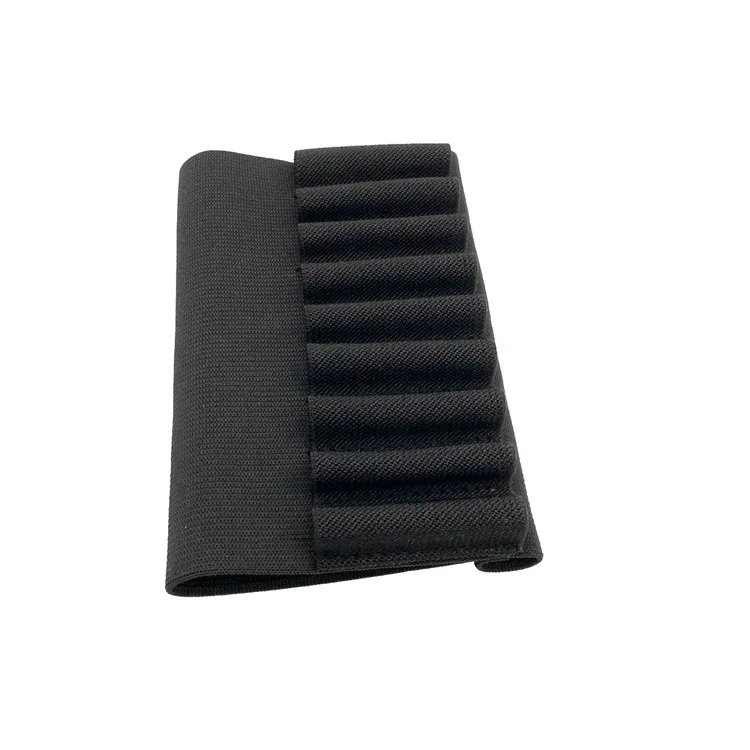 Tactical Butt Stock 9 Rounds Shells Holder Cartridges Ammo Carrier Bullet Pouch for MP 512-36 Elastic Butt Stock Ammo Pouch